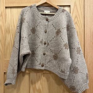 Promesa Gray and Brown Knit Cardigan